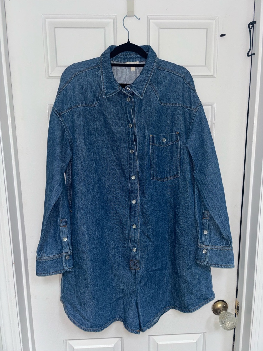 NWT retail $168 size S #Anthropologie,#Pilcro Denim Buttondown Romper - Picture 5 of 9